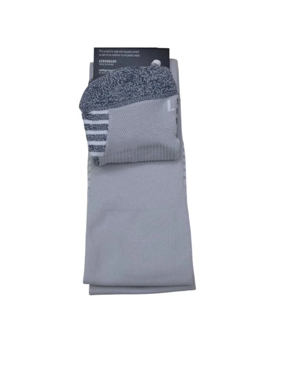 Adidas Soccer Team Speed Socks Large Aeroready Compression Wicking Gray